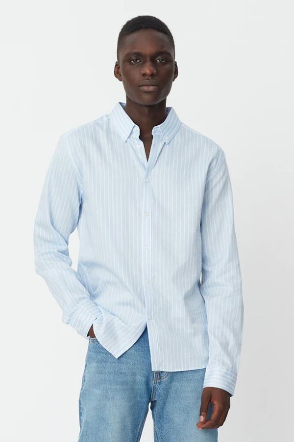 ΠΟΥΚΑΜΙΣΟ LES DEUX - 920920 WHITE/LIGHT BLUE WIDE STRIPE